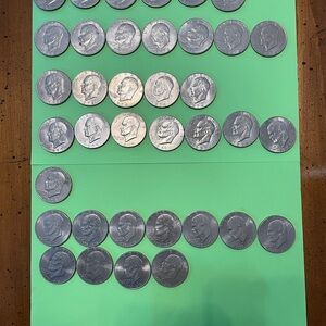 US American Eisenhower Ike dollars (no silver) lot of 37
